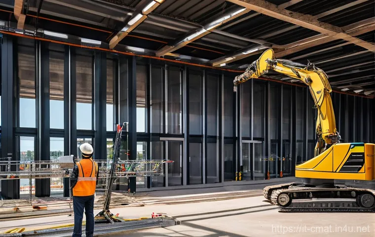 건설재료시험과 데이터 기반 품질 분석 - **Prompt 1: AI-Powered Quality Control at an Italian Construction Site**
"A vibrant, high-tech c...