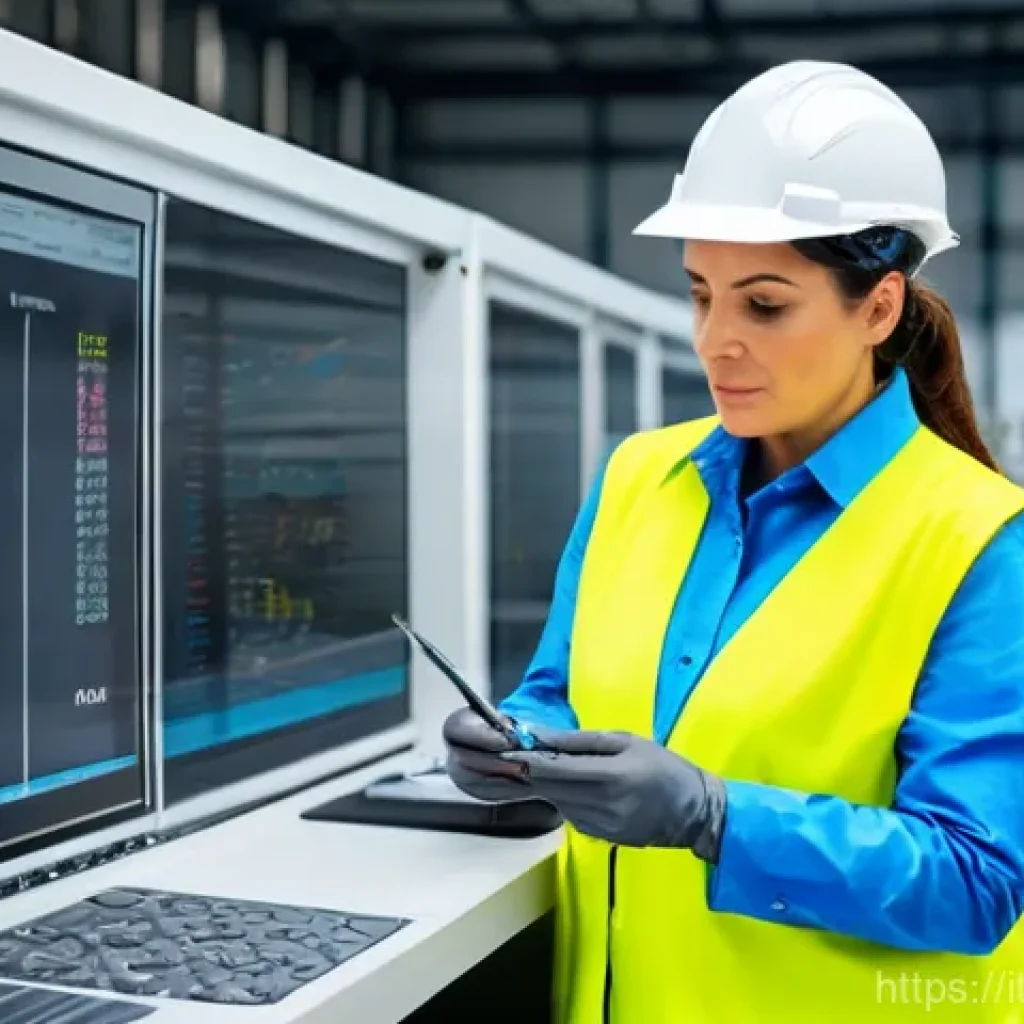 건설재료시험 기술자의 이직 준비 팁 - **Prompt:** A focused, experienced Italian construction material testing technician, approximately 4...