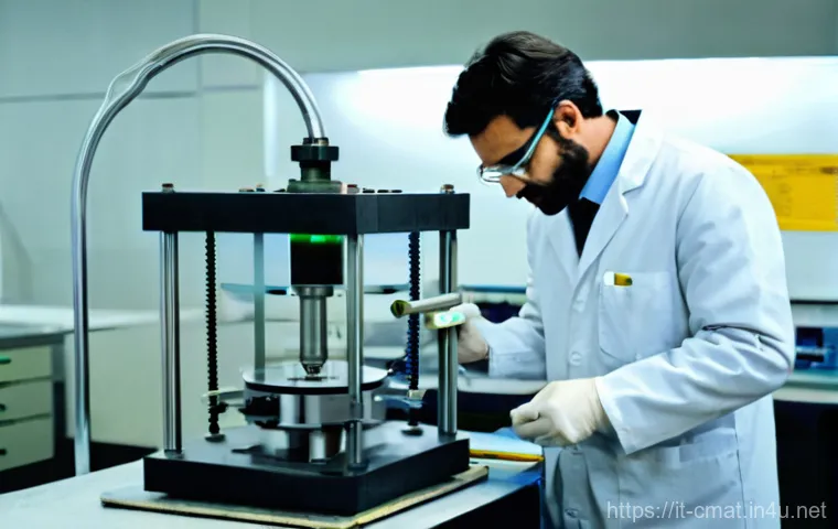 건설재료시험기사 실기시험 모범 답안 - **Prompt 1: Precision in the Italian Laboratory**
A focused, middle-aged Italian male engineer, ...