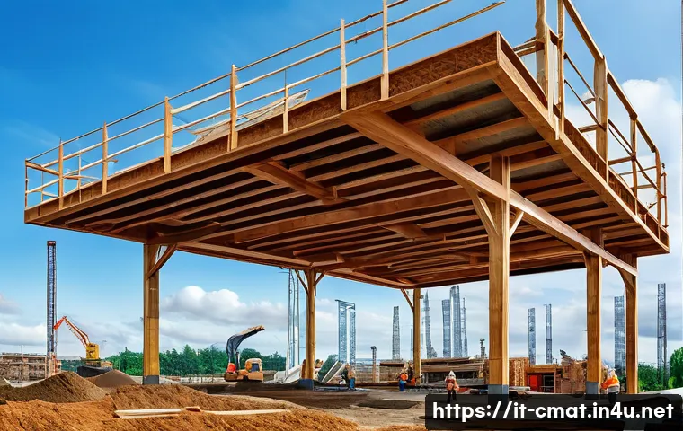건설재료시험 기술자의 대체 자재 연구 사례 - **A vibrant, panoramic view showcasing the stark contrast between traditional and sustainable constr...