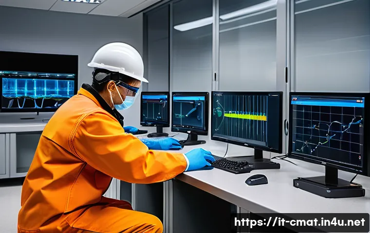 건설재료시험기사의 프로젝트 관리 경험 - A high-tech construction materials testing laboratory scene, featuring engineers in professional att...