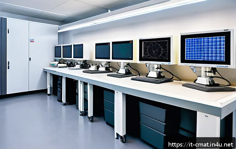 건설재료시험의 품질 인증 과정 - A modern Italian construction materials testing laboratory interior, featuring advanced technologica...